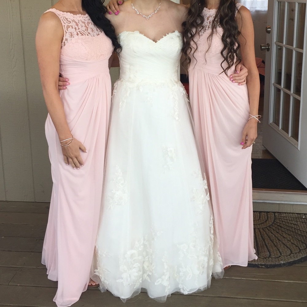 Blush bridesmaid dress